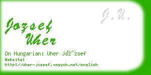 jozsef uher business card